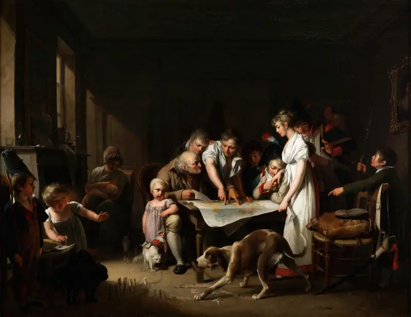 Läsningen av bulletin från den stora armén av Louis-Léopold Boilly