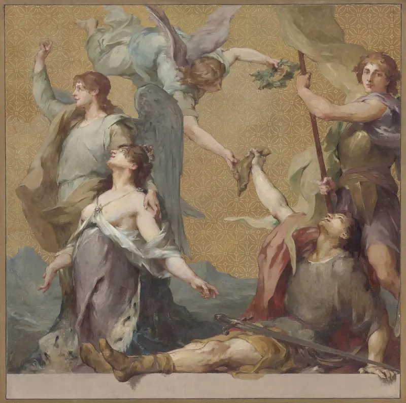 La mort de Roland, 1878 av Henri Leopold Lévy