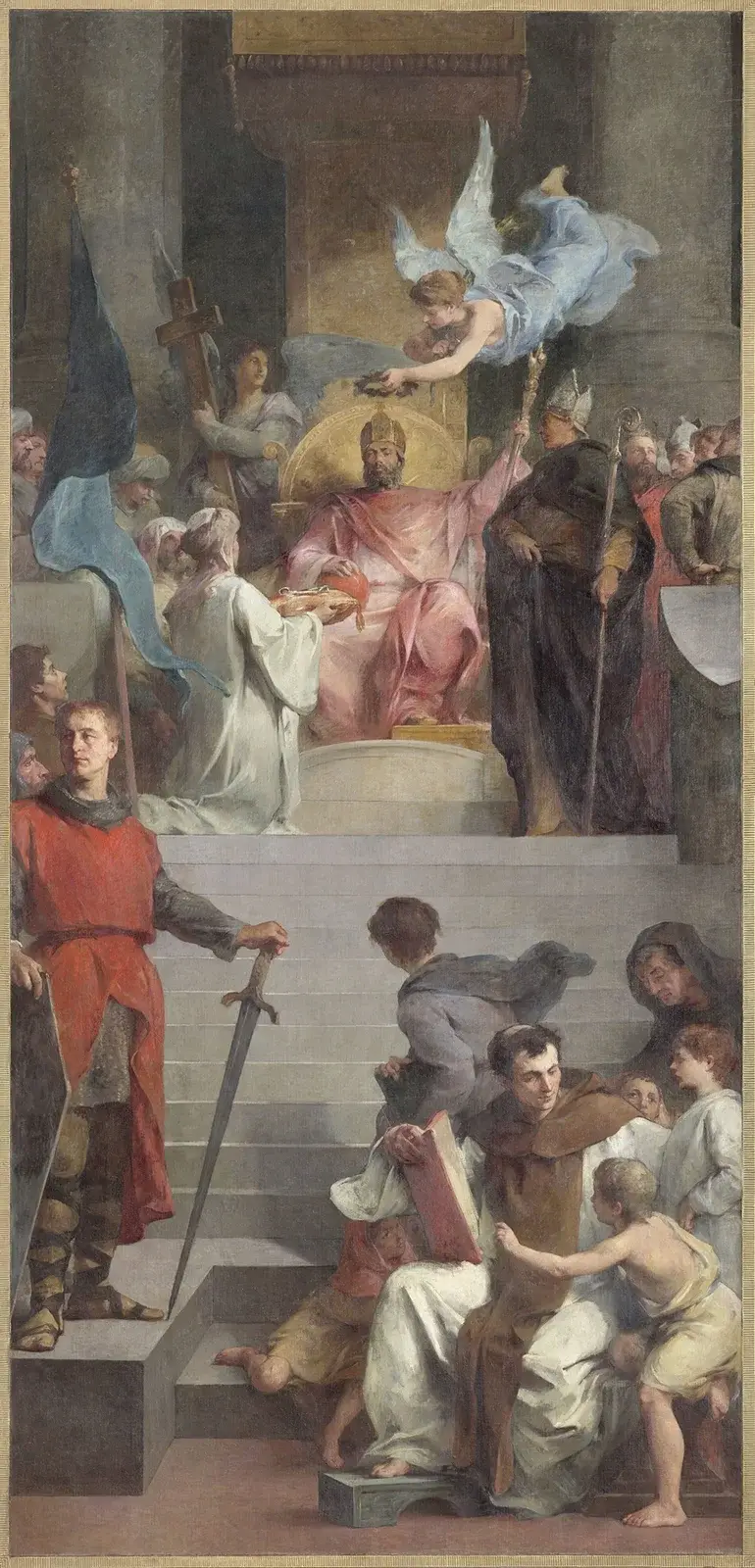 Harun al-Rashids sändebud överlämnar nycklarna till den heliga graven till Karl den store, 1878 av Henri Leopold Lévy