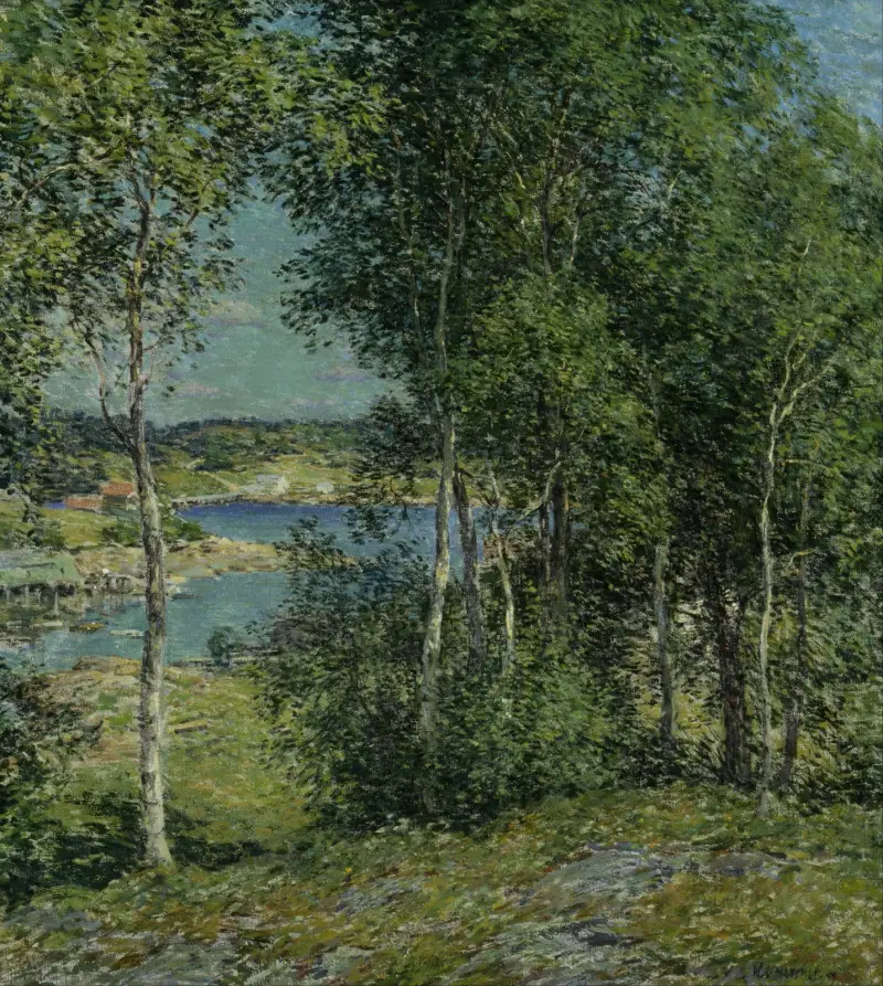 En björkfamilj av Willard Leroy Metcalf