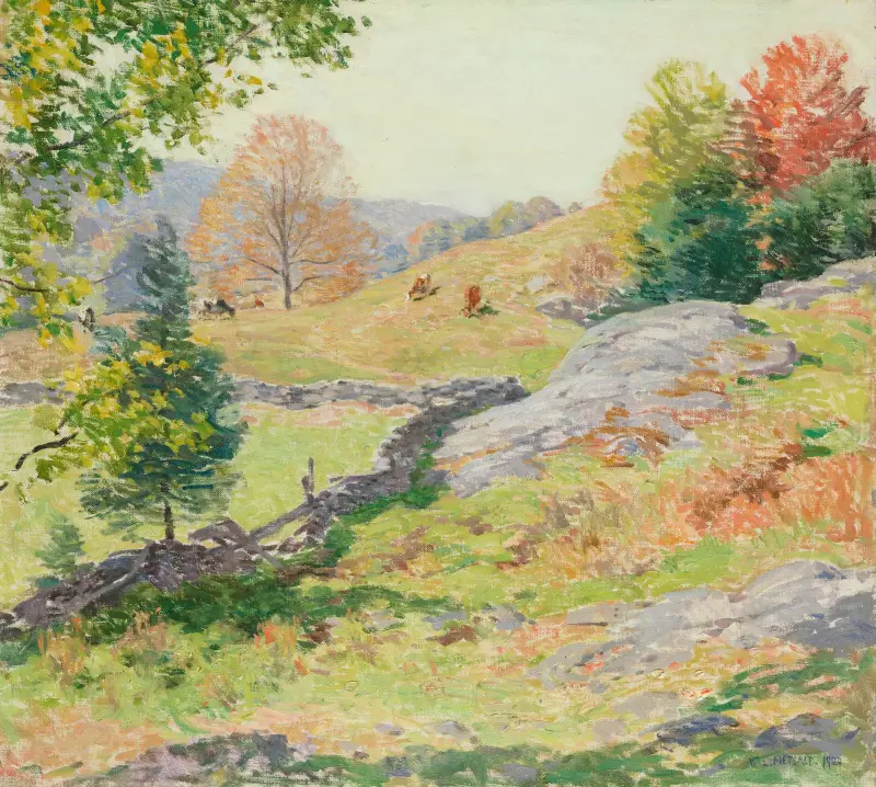 Hillside Pastures—September av Willard Leroy Metcalf