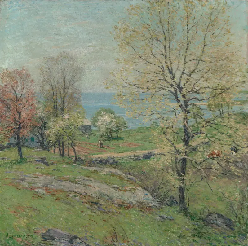 Die knospende Eiche von Willard Leroy Metcalf