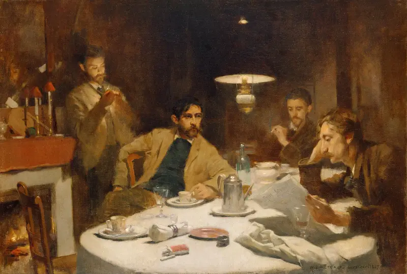 The Ten Cent Breakfast av Willard Leroy Metcalf