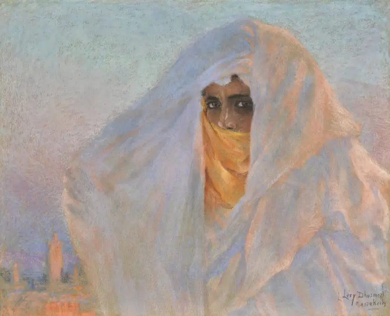Damen från Marrakech av Lucien Lévy-Dhurmer