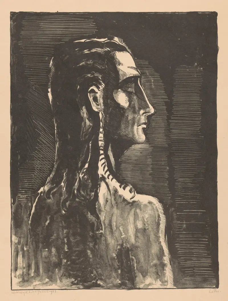 Figuur met gesloten ogen av Lodewijk Schelfhout