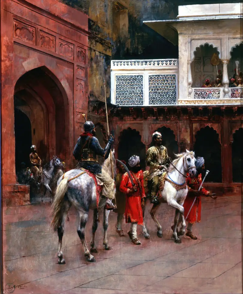 Indischer Prinz, Palast von Agra von Edwin Lord Weeks