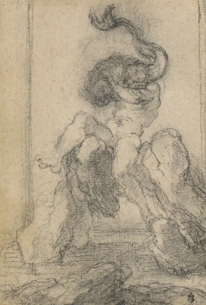Meeresgott mit Delphin von Gian Lorenzo Bernini