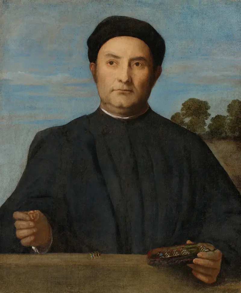 Porträt eines Juweliers, vermutlich Giovanni Pietro Crivelli von Lorenzo Lotto