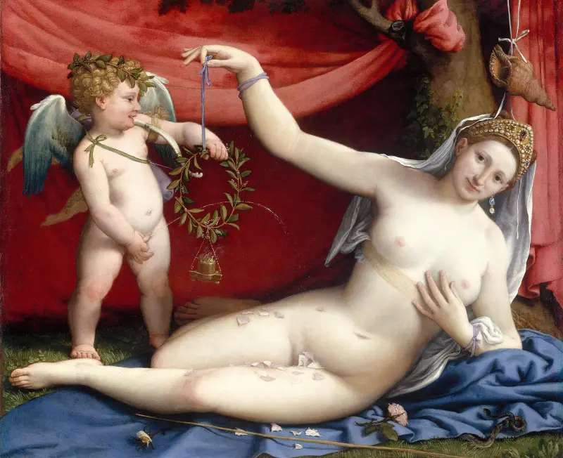 Venus and Cupid av Lorenzo Lotto