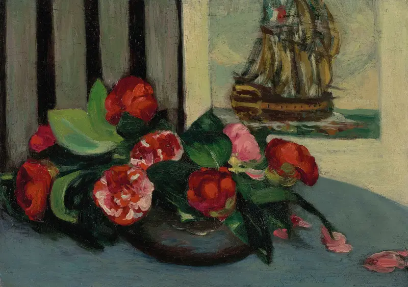 Nature morte aux camélias av Louis Anquetin