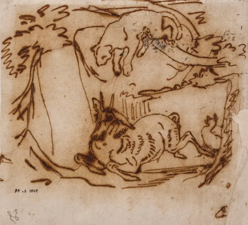 Jaguar, eine Antilope belauernd von Antoine-Louis Barye