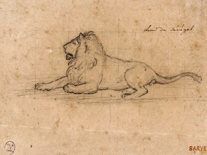 Lion du Sénégal av Antoine-Louis Barye