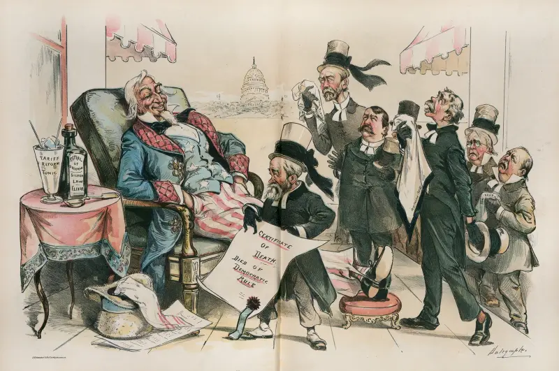 Coroner Harrison is a little too previous av Louis Dalrymple