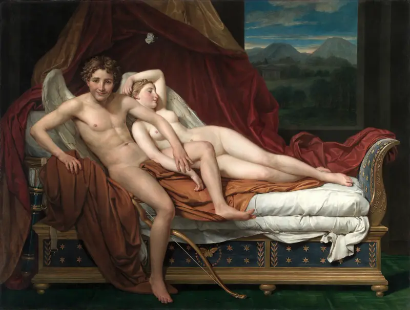 Amor a Psyché, 1817, Jacques Louis David
