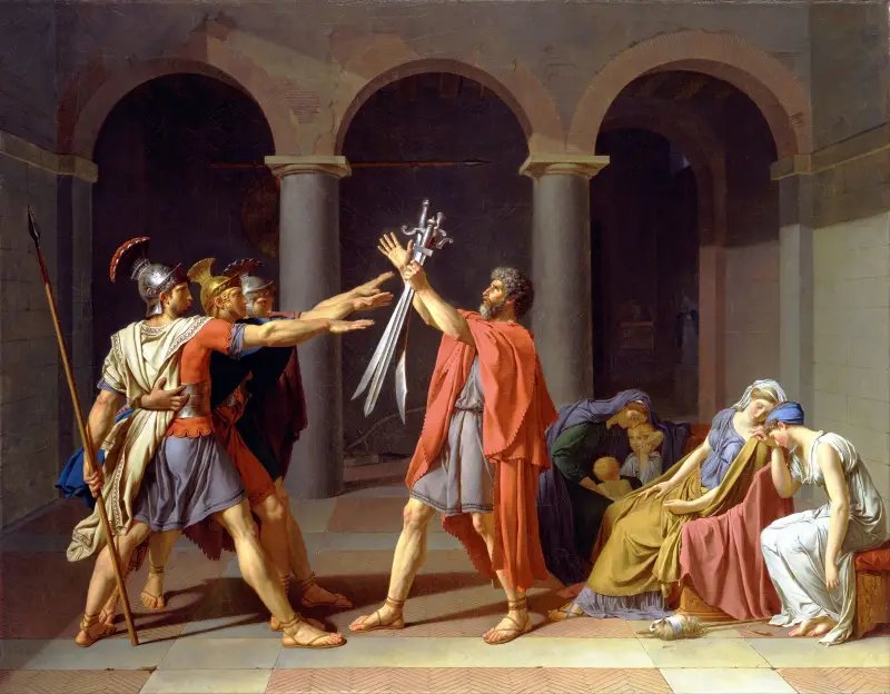 Horatiernas ed, Jacques Louis David
