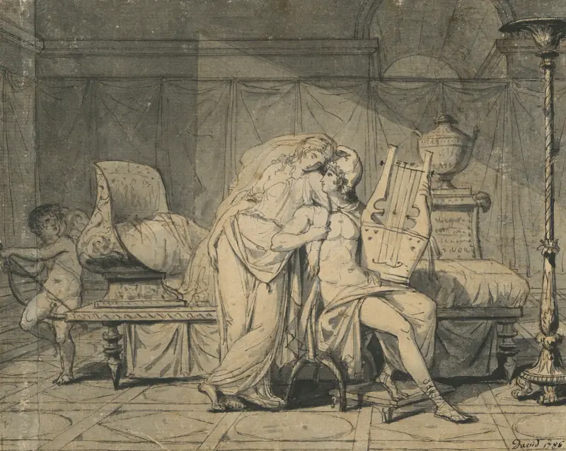 Paris and Helen av Jacques Louis David