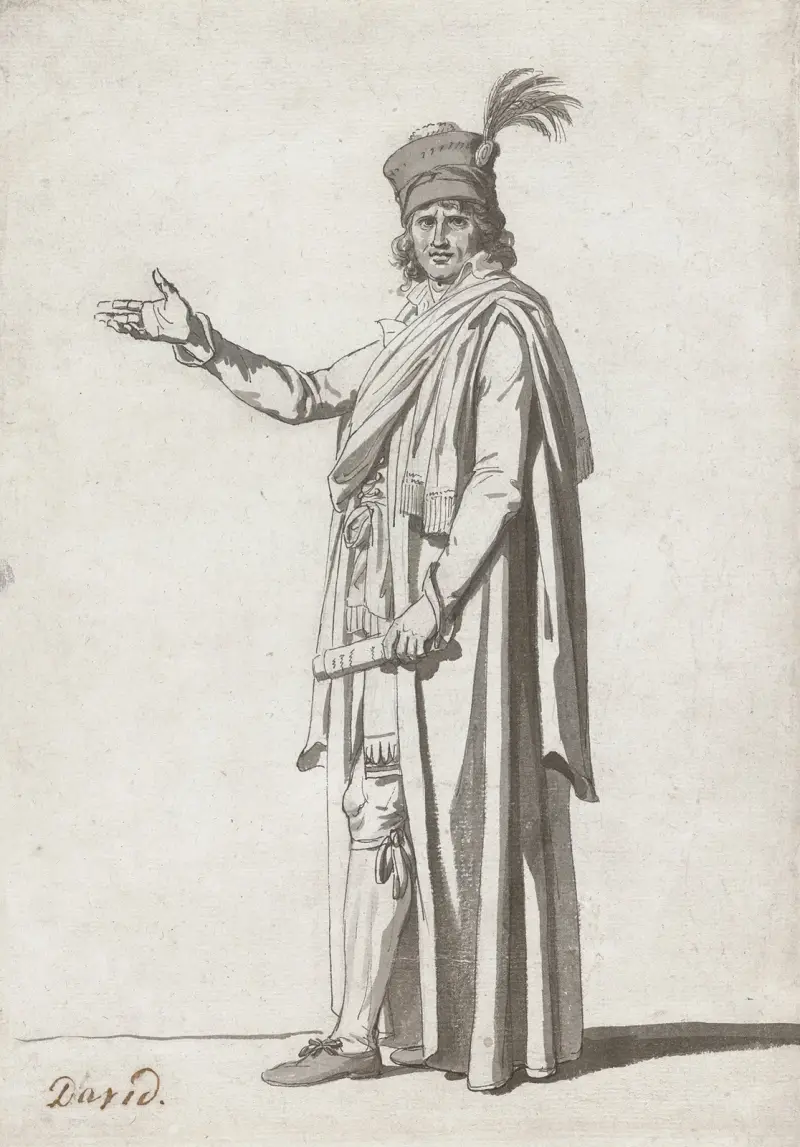 Studie für die Amtstracht eines Zivilbeamten von Jacques Louis David