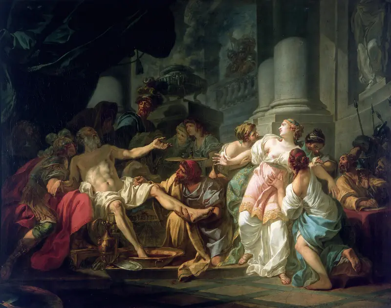 The Death Of Seneca av Jacques Louis David