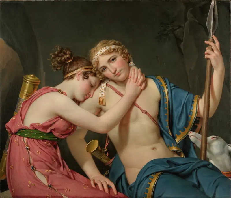 Telemachos och Eucharis avsked av Jacques Louis David