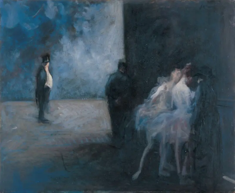 Zákulisí – Symfonie v modrém, Jean-Louis Forain