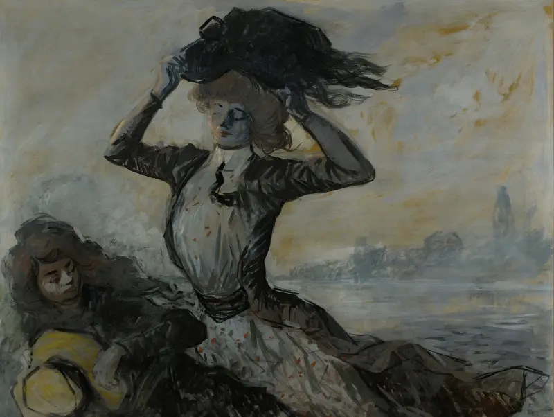 Abfahrt, der Windstoß von Jean-Louis Forain