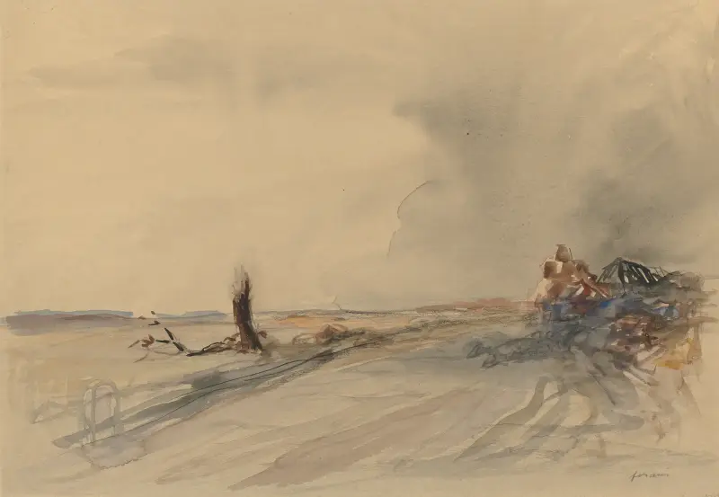 Devastated Land av Jean-Louis Forain