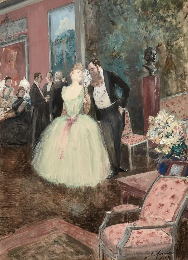 Ballszene von Jean-Louis Forain