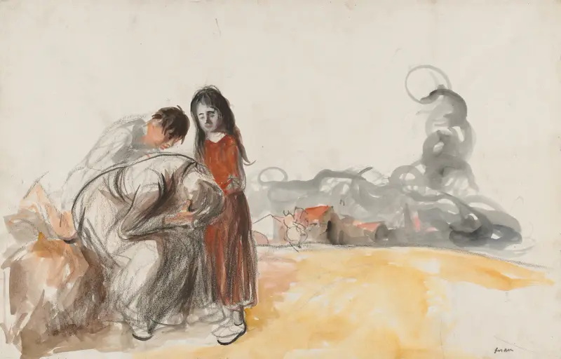The Germans Have Gone Away (fourth quarter 1800s or first third 1900s) av Jean-Louis Forain
