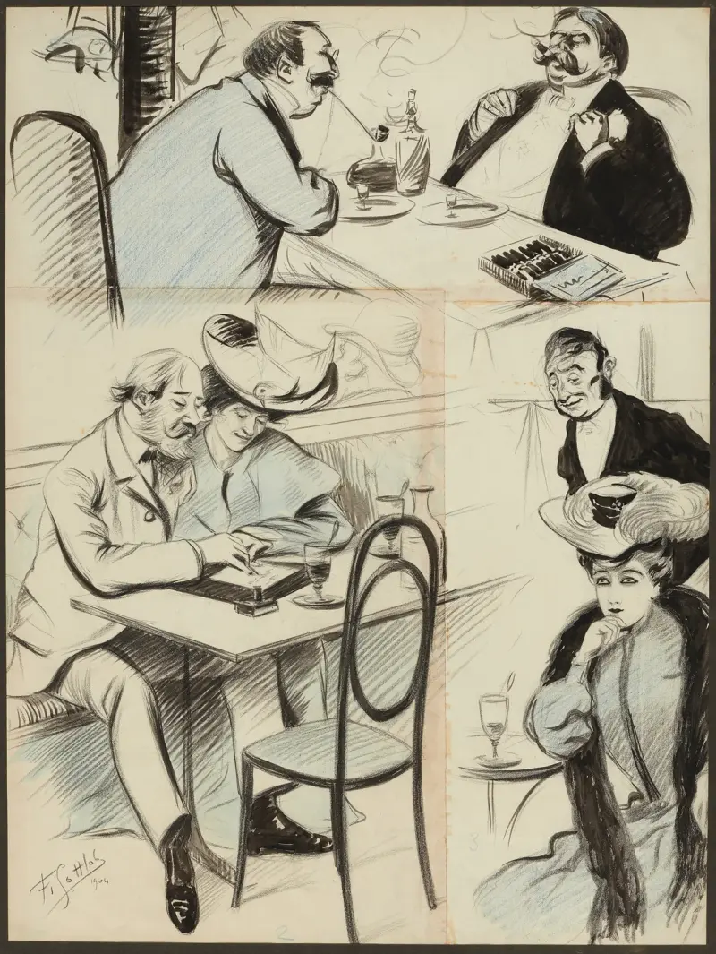 Im Restaurant von Fernand Louis Gottlob