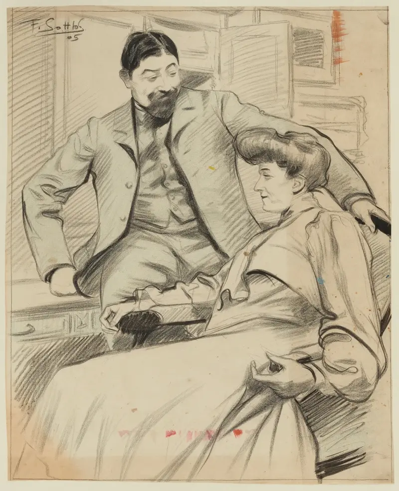 Paar im Interieur, 1905 von Fernand Louis Gottlob