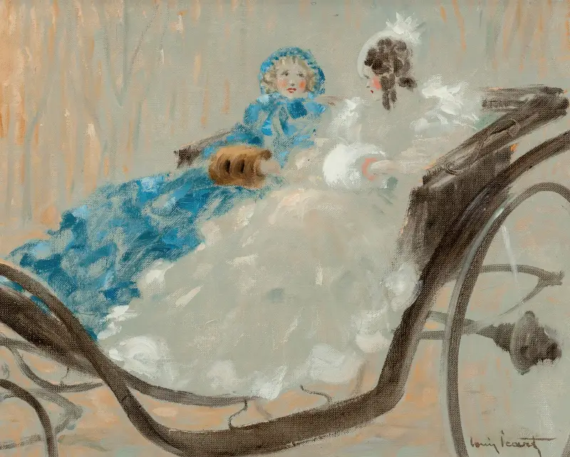 En calèche (ve Versailles), Louis Icart