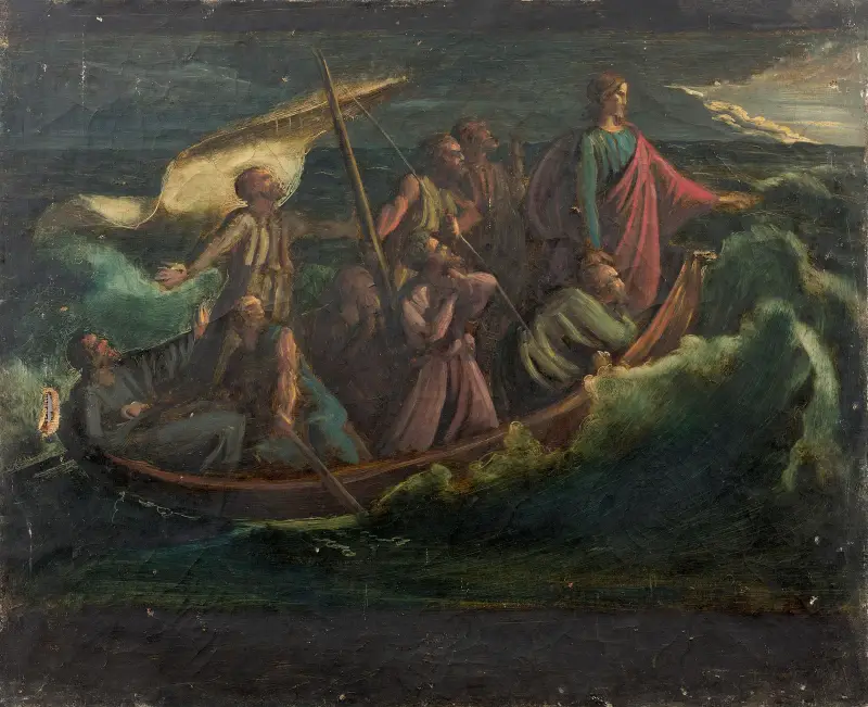 Jesus i stormen på Galileiska sjön av Louis Janmot