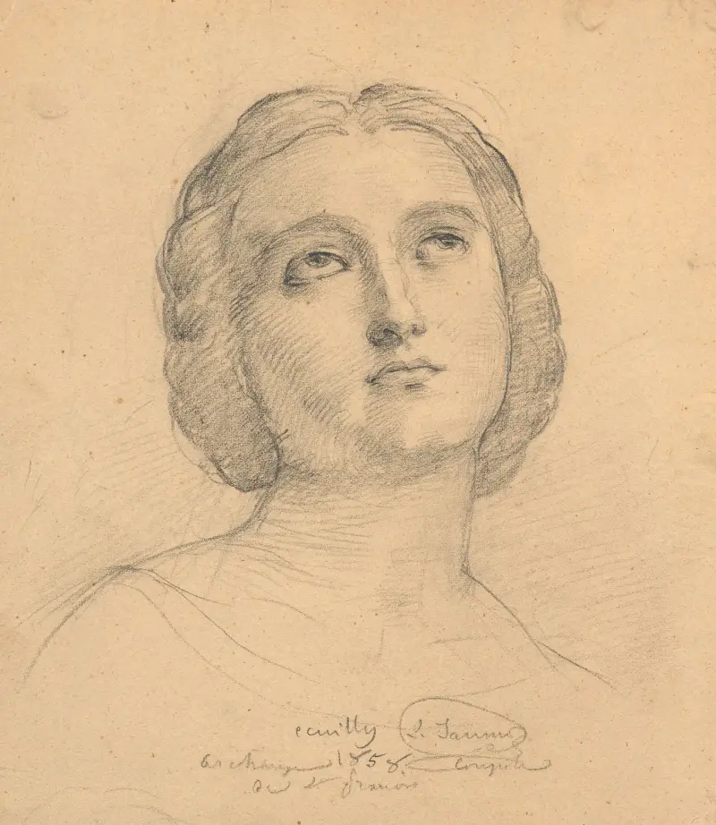 Studie des Erzengels Gabriel von Louis Janmot