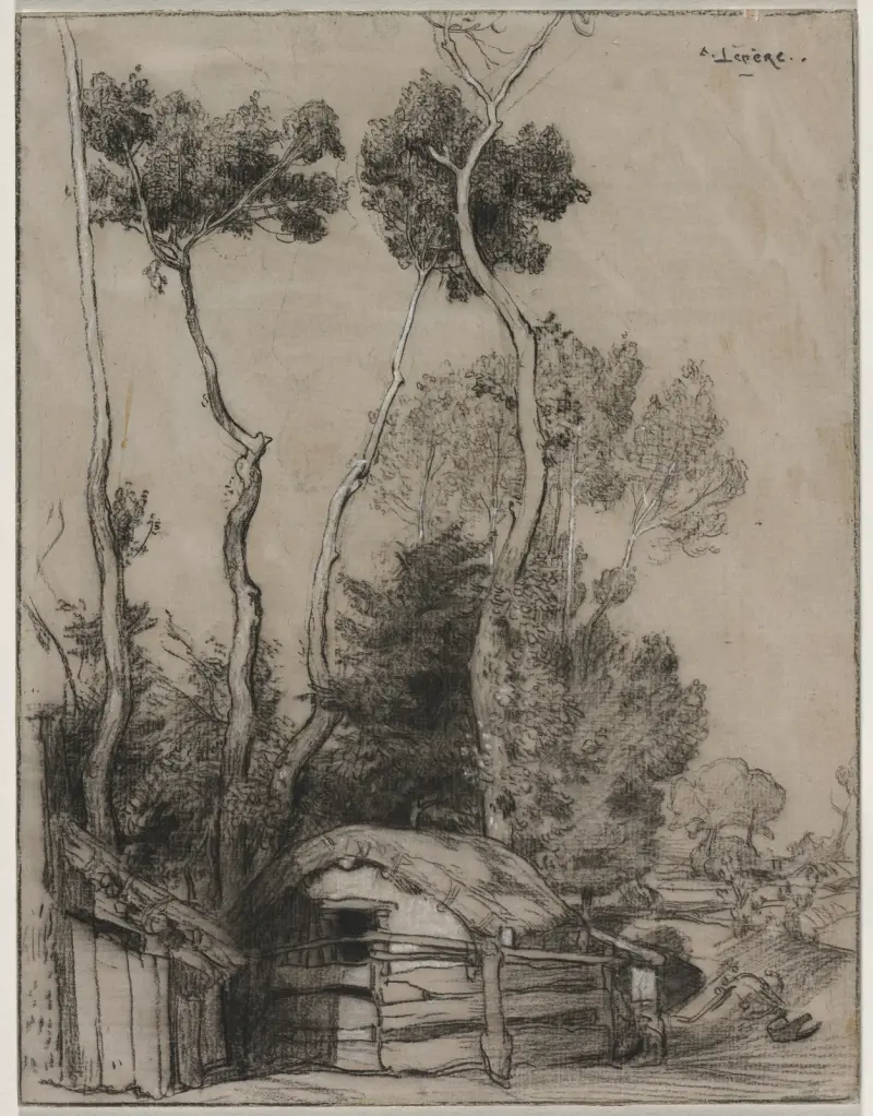 Landscape with Cottages av Auguste Louis Lepère