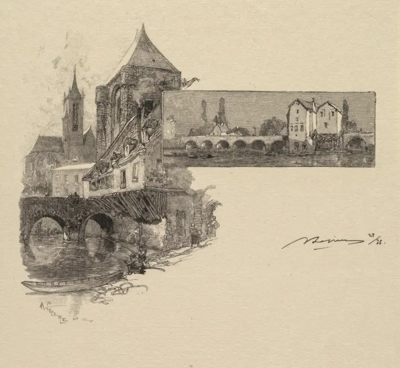 Moret, the Wood-Mill av Auguste Louis Lepère