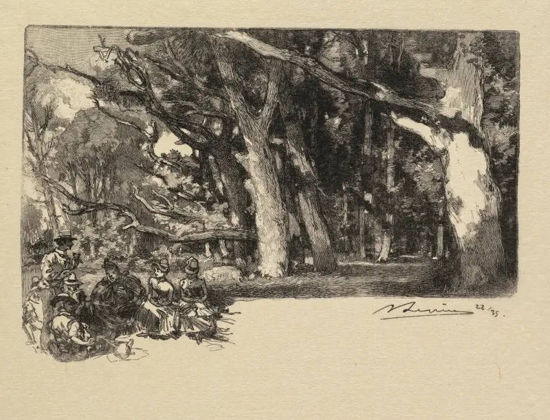 Poledne pod stromy, Auguste Louis Lepère