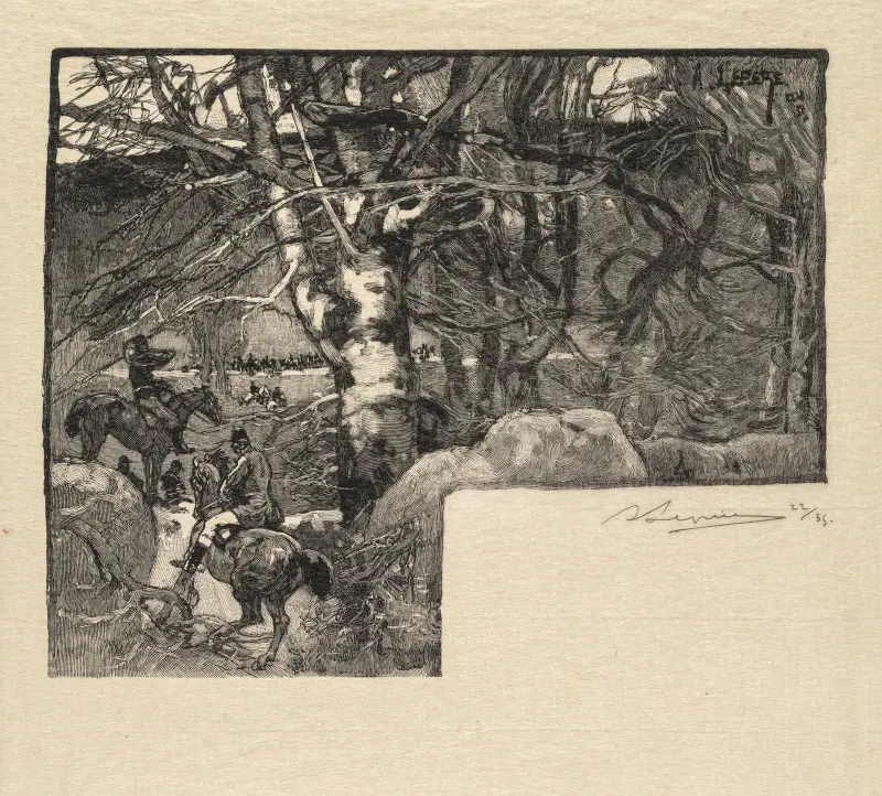 Jagdritt bei Mont-Gérard von Auguste Louis Lepère