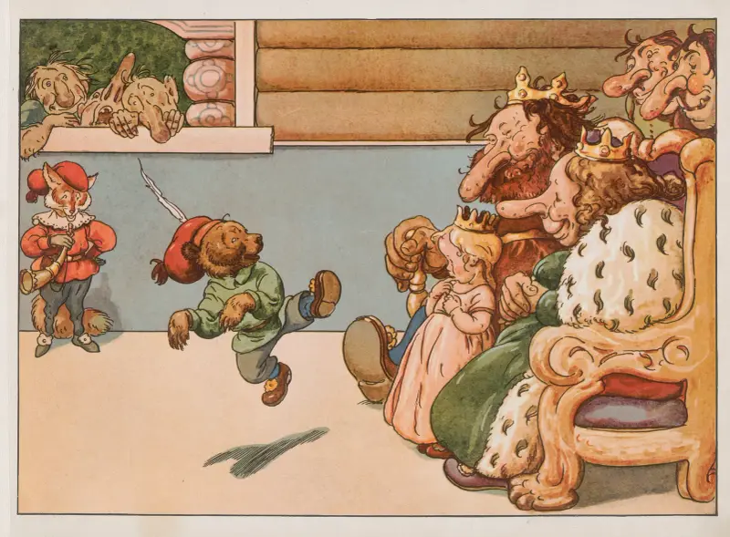 Bruin; den lilla björnens äventyr, plansch 4 av Louis Moe
