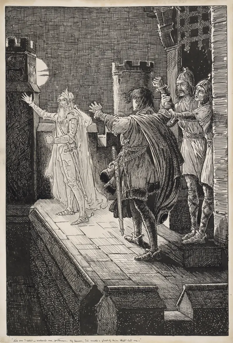 Hamlet. Still am I called – unhand me gentlemen, by heaven, I’ll make a ghost of him that lets me av Louis Rhead