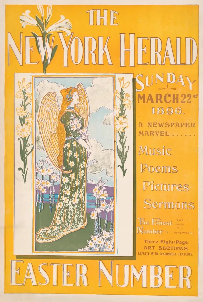 The New York Herald Sunday March 22nd 1896. A newspaper marvel… Easter number av Louis Rhead