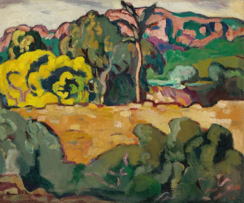 Landskap från södern med palm av Louis Valtat