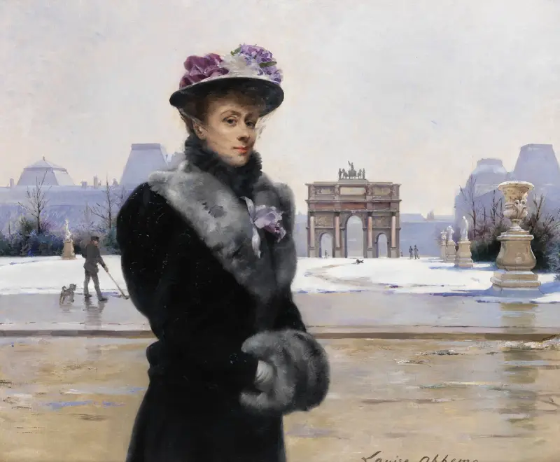 Vinterpromenad i Paris av Louise Abbéma