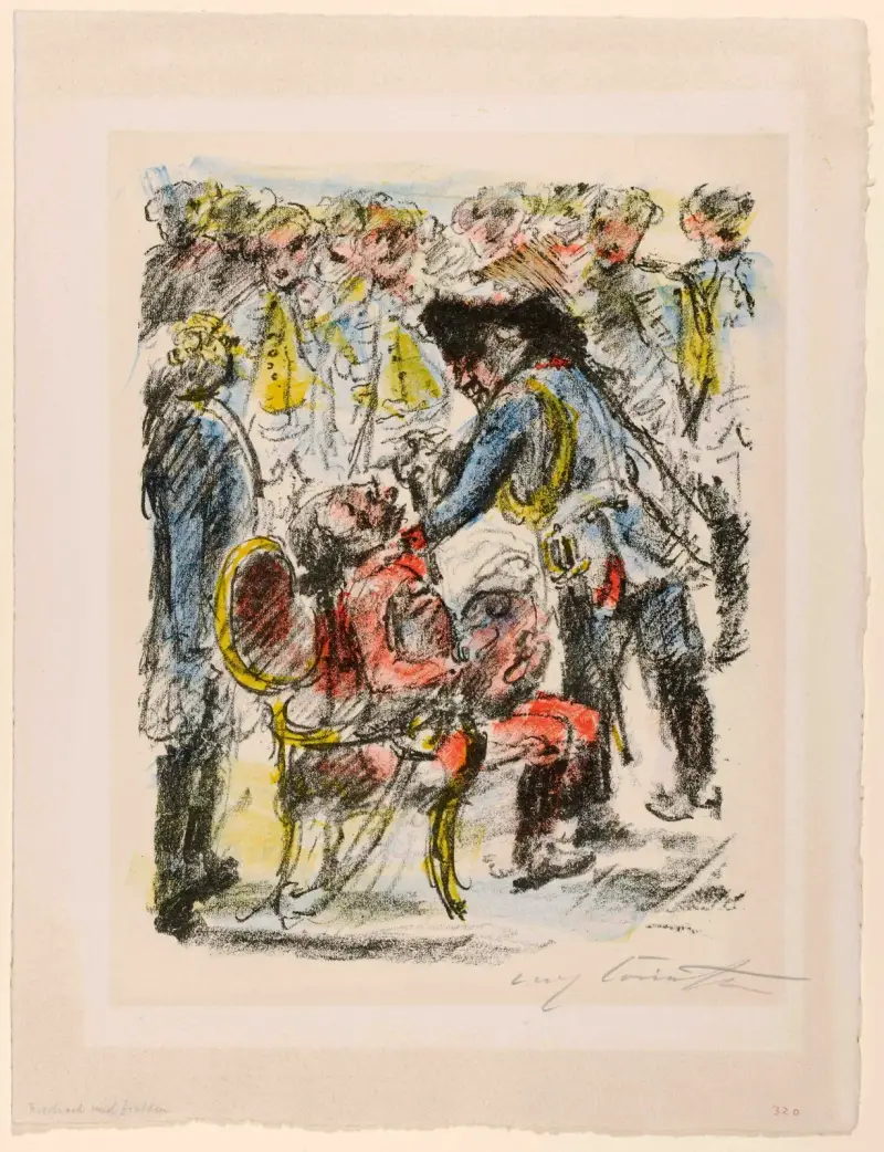 Der Alte Fritz und der Alte Ziethen ‘Bleibe Er nur ruhig sitzen’ von Lovis Corinth