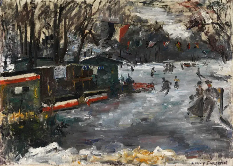 Eisbahn im Berliner Tiergarten av Lovis Corinth