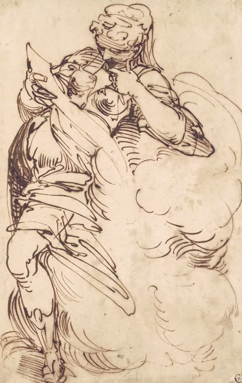 Stehende Sibylle mit Schriftrolle von Luca Cambiaso