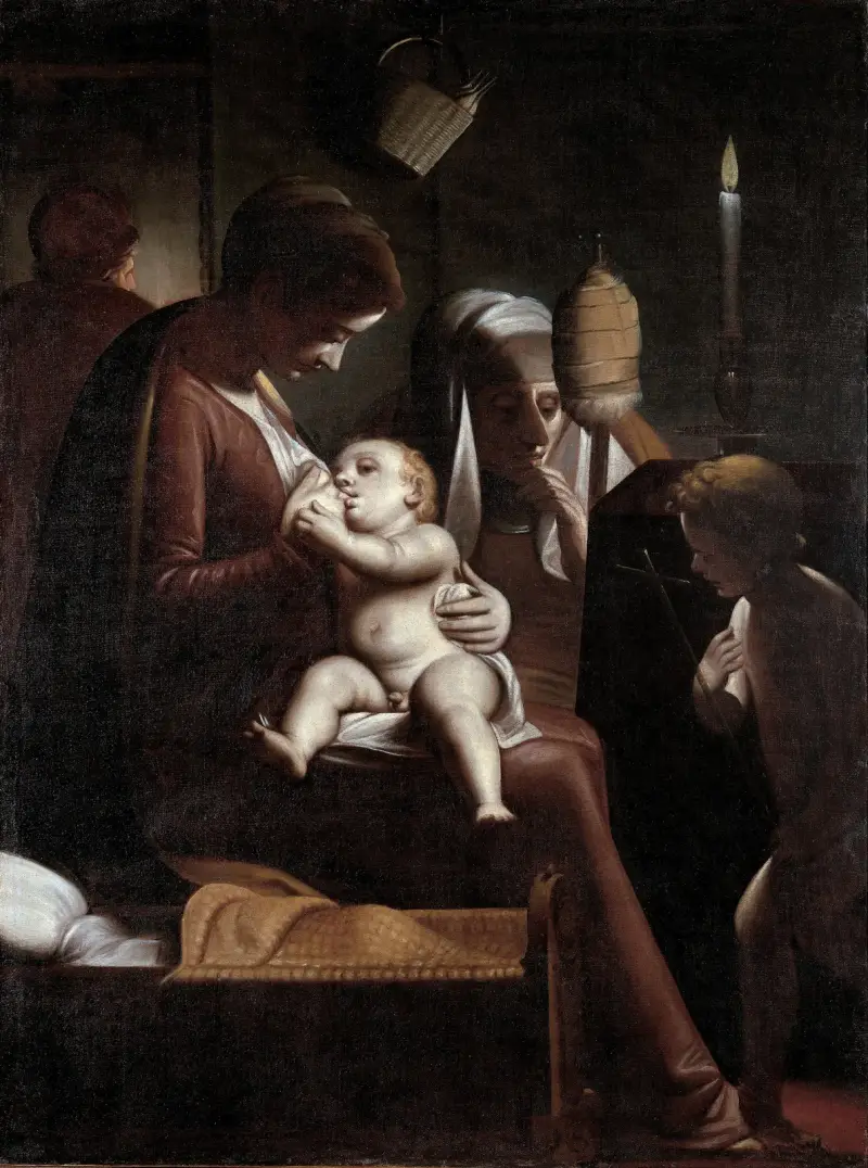Madonnan med ljuset av Luca Cambiaso