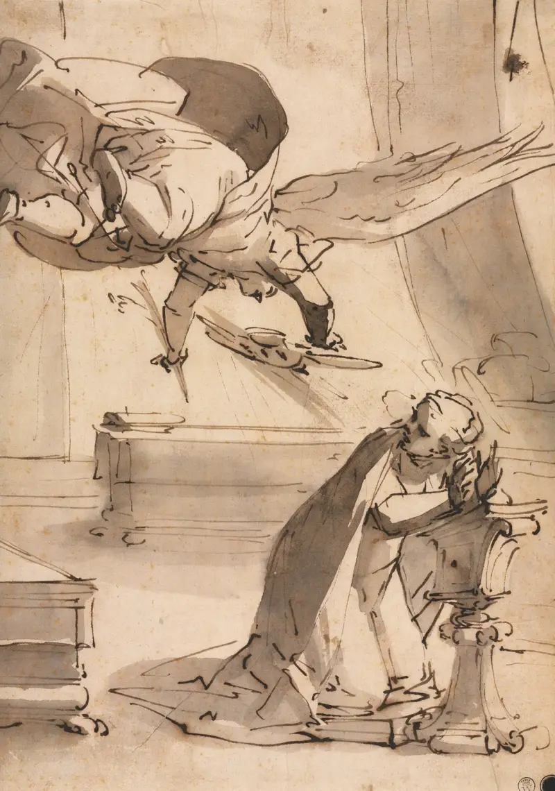 The Annunciation av Luca Cambiaso