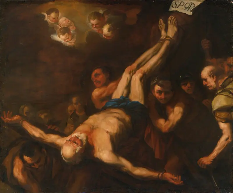 Petrus korsfästelse av Luca Giordano