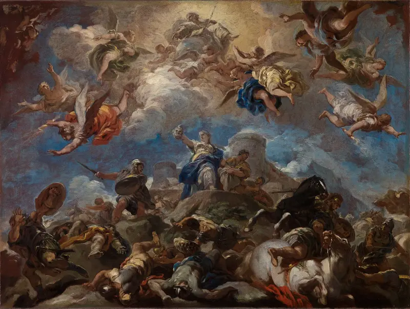 Judith Displaying the Head of Holofernes (1703–4) av Luca Giordano