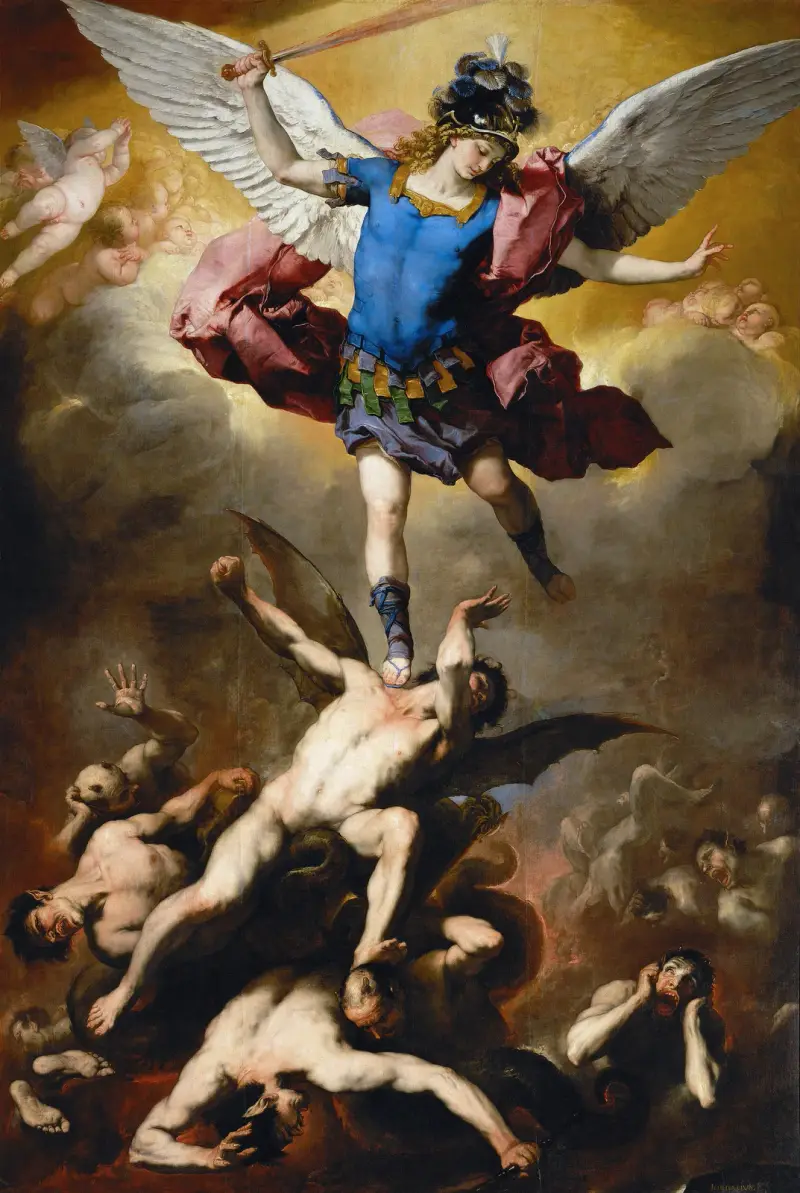 De upproriska änglarnas fall av Luca Giordano